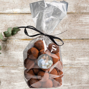 Wedding Foto Gold Typografie Vielen Dank Runder Aufkleber