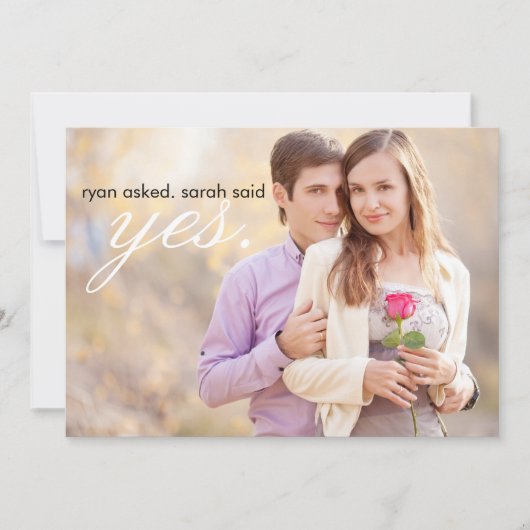Wedding Foto Gray Save the Date (Vorderseite)