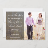 Wedding Foto Gray Save the Date (Rückseite)