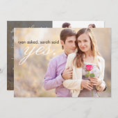 Wedding Foto Gray Save the Date (Vorne/Hinten)