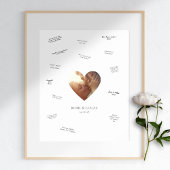 Wedding Foto Heart Guest Book Alternative Poster