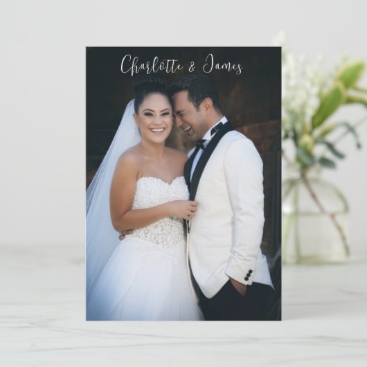 Wedding Foto Keepake Danke (Stehend Vorderseite)