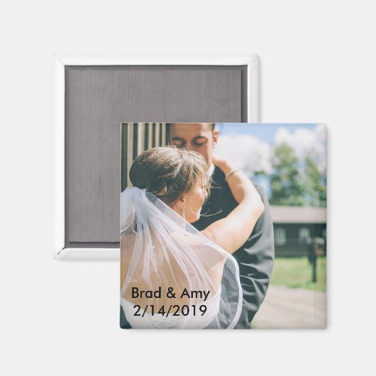 Wedding Foto Magnet (Vorderseite/Rückseite)