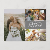 Wedding Foto Merci Beacoup Danke Karte (Vorderseite)