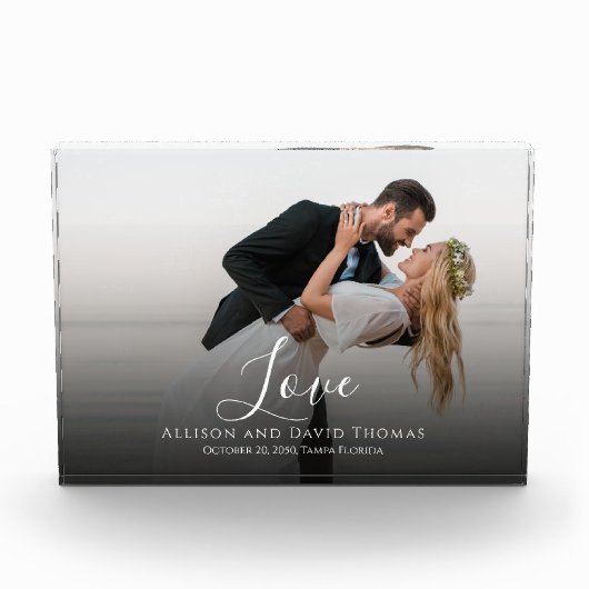 Wedding Foto Minimalistische Couple Calligrafy Lie (Vorderseite)