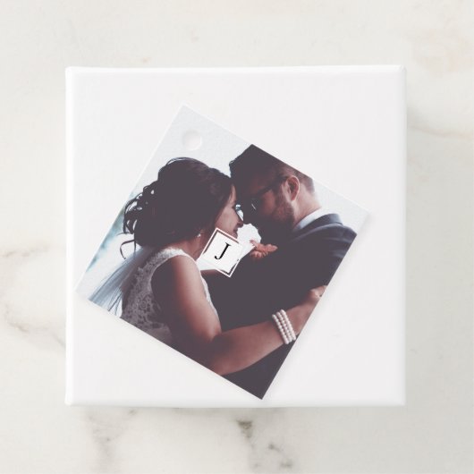 Wedding Foto Monogram Vielen Dank für Ihre Hochzei Geschenkanhänger (Beispiel)