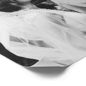 Wedding Foto Newlyweds Couple Sign Poster (Ecke)