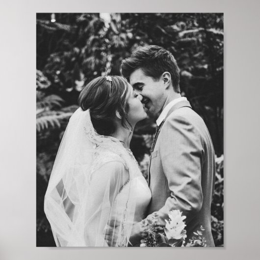 Wedding Foto Newlyweds Couple Sign Poster (Vorne)