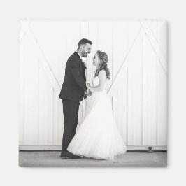 Wedding FOTO Newlyweds Mr. & Mrs. Schwarz-weiß Gef Magnet