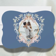 Wedding Foto Regency Era Blue Monogram