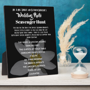 Wedding Foto Scavenger Hunt Black Fotoplatte