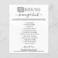 Wedding Foto Scavenger Hunt I Spy Game Flyer