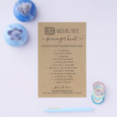Wedding Foto Scavenger Hunt I Spy Game Kraft Flyer (Einzeln)