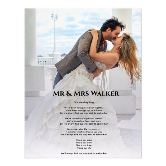 Wedding Foto Song Texte (Vorne)