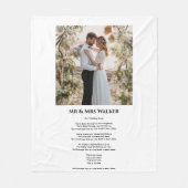 Wedding Foto Song Texte Fleece Blanket (Vorderseite)