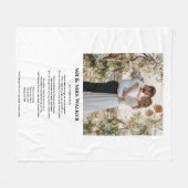 Wedding Foto Song Texte Fleece Blanket (Vorderseite (Horizontal))