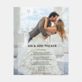 Wedding Foto Song Texte Fleece Blanket (Vorderseite)