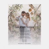 Wedding Foto Song Texte Fleece Blanket (Vorderseite)