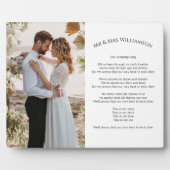 Wedding Foto Song Texte modern Fotoplatte (Vorderseite)