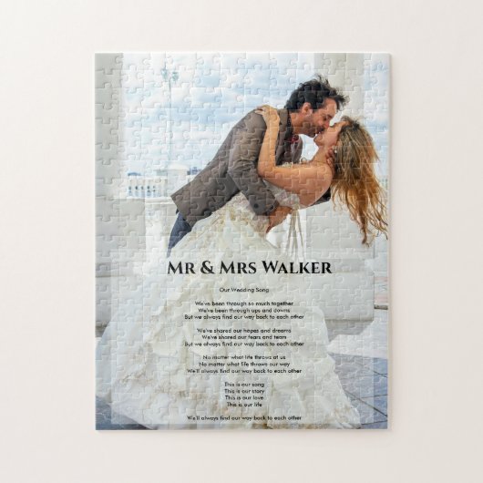 Wedding Foto Song Texte Puzzle (Vertikal)