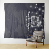 Wedding Foto Stand Hintergrund Mason Jars Lights Wandteppich (Beispiel (Horizontal))