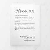 Wedding Foto Vielen Dank 6 Pic Nostalgie Schrift Dreifach Gefaltete Karte (Cover)