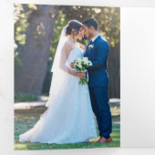 Wedding Foto Vielen Dank 6 Pic Nostalgie Schrift Dreifach Gefaltete Karte (Innen Erste Seite)