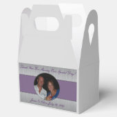 Wedding Foto Vielen Dank, Bride Lila Silver Geschenkschachtel (Geöffnet)