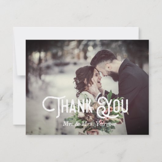Wedding Foto Vielen Dank Dankeskarte (Vorderseite)