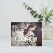 Wedding Foto Vielen Dank Dankeskarte (Stehend Vorderseite)