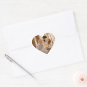 Wedding Foto Vielen Dank Herz-Aufkleber (Umschlag)