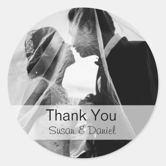 Wedding Foto Vielen Dank, Ihr Sticker (Vorderseite)
