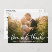 Wedding Foto Vielen Dank | Liebe und Dank Postkarte (Vorne/Hinten)