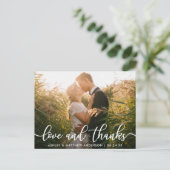 Wedding Foto Vielen Dank | Liebe und Dank Postkarte (Stehend Vorderseite)