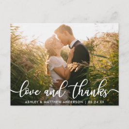 Wedding Foto Vielen Dank | Liebe und Dank Postkarte