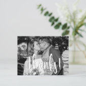 Wedding Foto Vielen Dank Postkarte (Stehend Vorderseite)