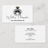 Wedding Fotograf v2 (mit Camera Flash) Visitenkarte (Vorne/Hinten)
