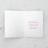 Wedding Fuchsia Blume danke Ihnen Karte (Innenseite)