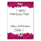 Wedding-Fuchsia Orchids White- Tischnummer (Vorderseite)