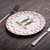 Wedding Funny Else Red Hearts Whimsical Pappteller