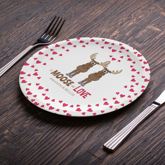 Wedding Funny Else Red Hearts Whimsical Pappteller