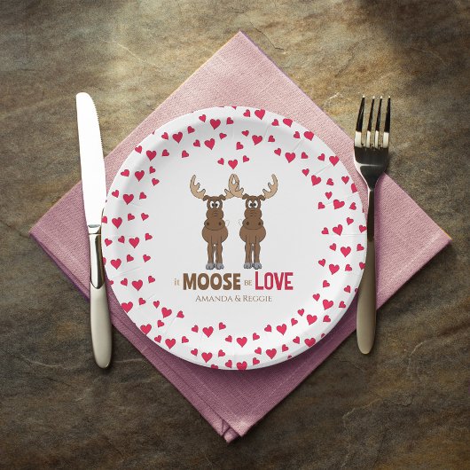 Wedding Funny Else Red Hearts Whimsical Pappteller