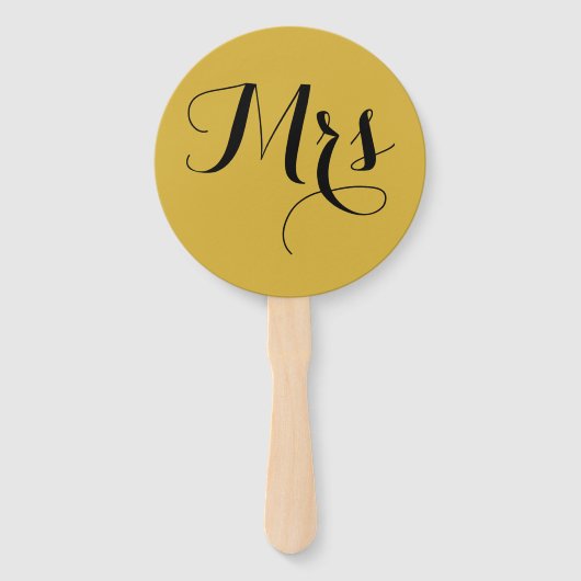 Wedding Game Round Hand Fan für Mr. oder Mrs. Fächer (Rückseite)