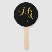Wedding Game Round Hand Fan für Mr. oder Mrs. Fächer (Vorderseite)