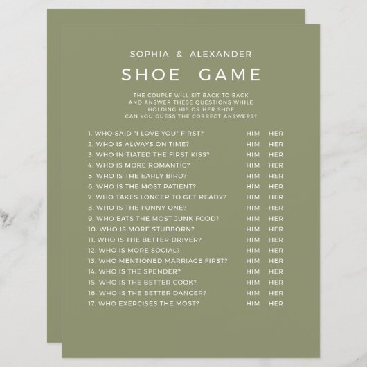 Wedding Games (Vorne/Hinten)