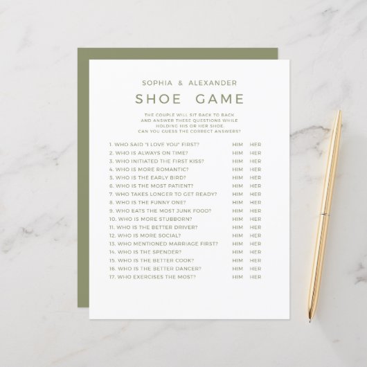 Wedding Games (Vorderseite/Rückseite Beispiel)