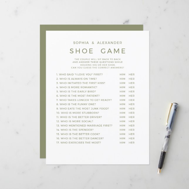  Wedding Games  (Vorderseite/Rückseite Beispiel)