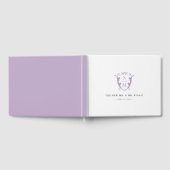 Wedding Gast Book Monogram Wappen Lilac Gästebuch (Voll)