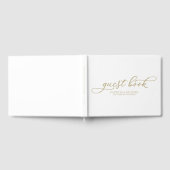 Wedding Gast Book Simple Chic Gold Script Gästebuch (Voll)