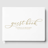 Wedding Gast Book Simple Chic Gold Script Gästebuch (Vorderseite)